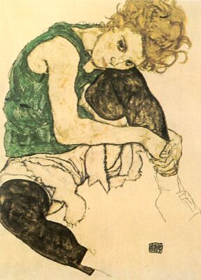 Schiele Egon - Donna seduta